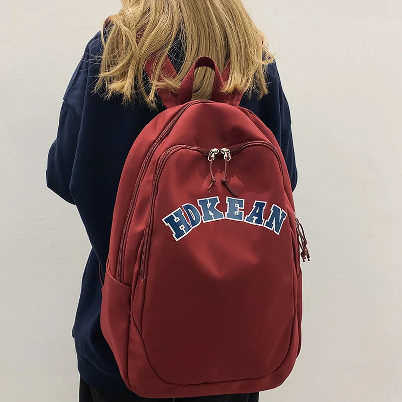 Ladies Cool Nylon College Backpack Nylon Trendy Women School Bag Girl Cute Travel Backpack Fashion Female Laptop New Student Bag