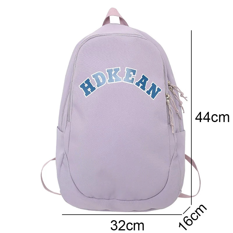 Ladies Cool Nylon College Backpack Nylon Trendy Women School Bag Girl Cute Travel Backpack Fashion Female Laptop New Student Bag