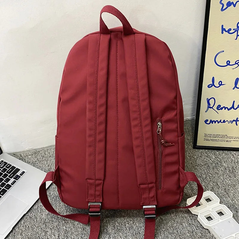 Ladies Cool Nylon College Backpack Nylon Trendy Women School Bag Girl Cute Travel Backpack Fashion Female Laptop New Student Bag