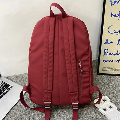 Ladies Cool Nylon College Backpack Nylon Trendy Women School Bag Girl Cute Travel Backpack Fashion Female Laptop New Student Bag