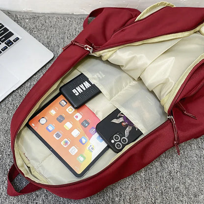 Ladies Cool Nylon College Backpack Nylon Trendy Women School Bag Girl Cute Travel Backpack Fashion Female Laptop New Student Bag