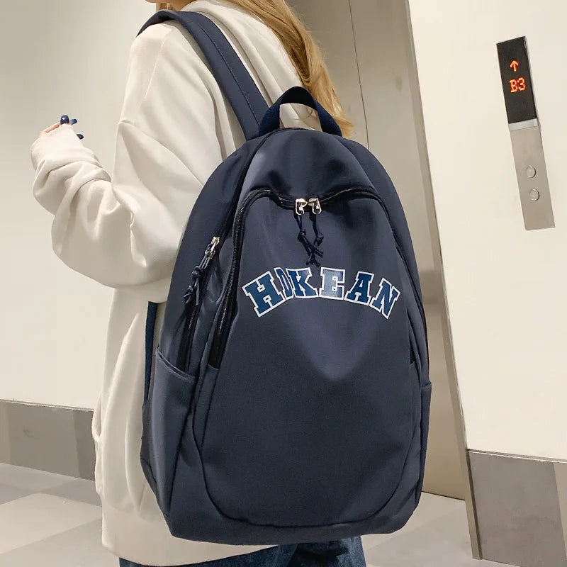 Ladies Cool Nylon College Backpack Nylon Trendy Women School Bag Girl Cute Travel Backpack Fashion Female Laptop New Student Bag