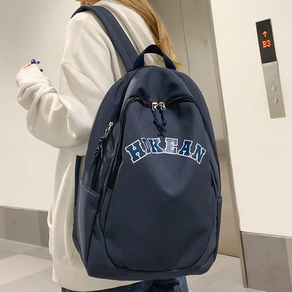 Ladies Cool Nylon College Backpack Nylon Trendy Women School Bag Girl Cute Travel Backpack Fashion Female Laptop New Student Bag