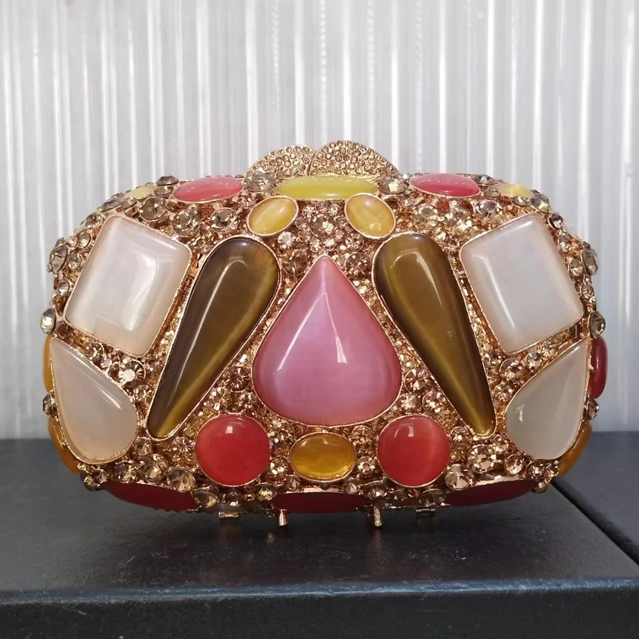 Ladies Crystal diamond Evening bags Clutch Bag Rhinestones Bridal Wedding Clutches Purse Women stone Party Dinner Handbags