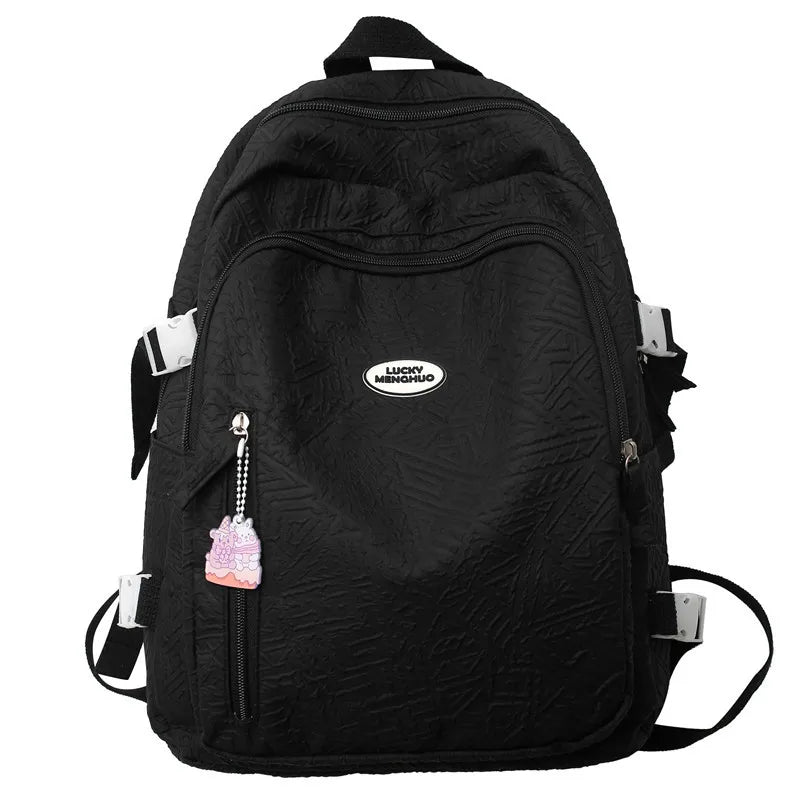 Ladies Cute White College Backpack Women Leisure School Bag Girl Laptop Backpack Trendy Female Travel Book Bags Fashion Teenager