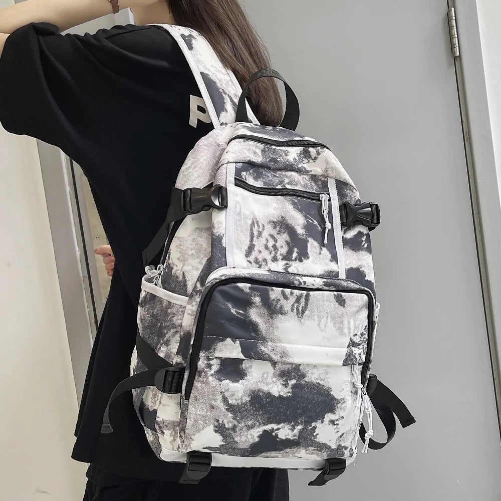 Ladies Fashion Laptop Nylon Backpacks Print Women Book Boy Bag Female Harajuku Men Backpack Girl Student Male School Bags Travel