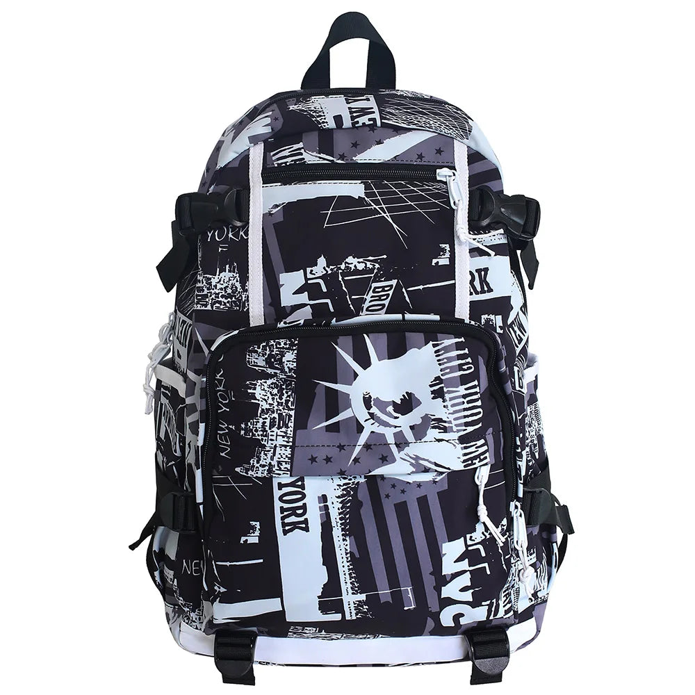 Ladies Fashion Laptop Nylon Backpacks Print Women Book Boy Bag Female Harajuku Men Backpack Girl Student Male School Bags Travel