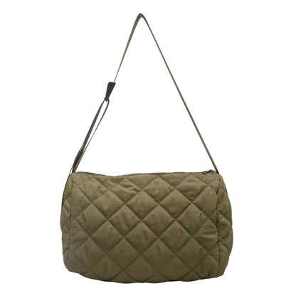 Ladies Fashion Rhombic Lattice Crossbody Bag Women Versatile Large Capacity Shoulder Bag Solid Color Casual Shopping Travel Bag