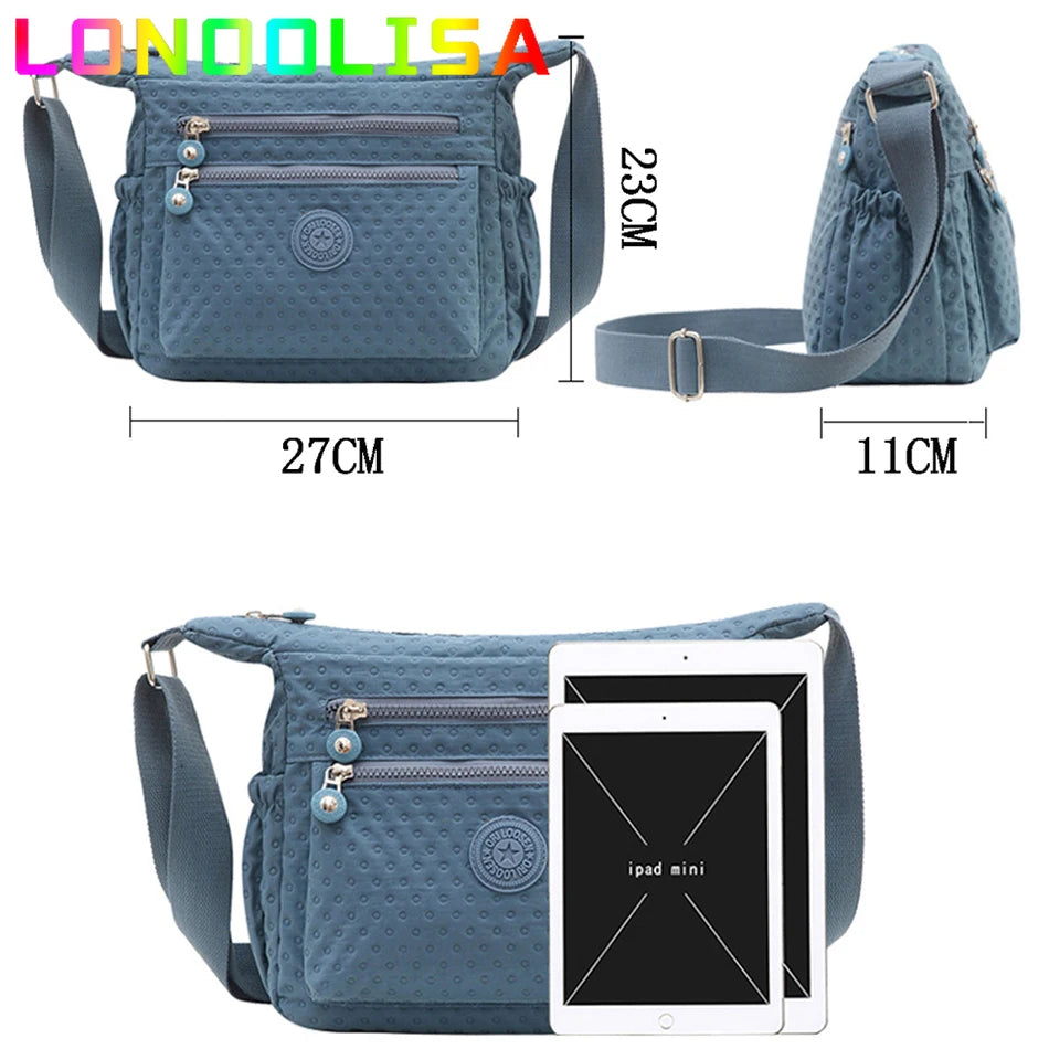 Ladies Fashion Shoulder Bags for Women Designer Waterproof Nylon Handbag Zipper Purses Messenger Crossbody Bag Sac A Main
