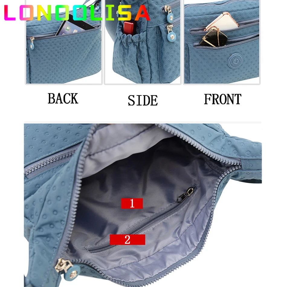Ladies Fashion Shoulder Bags for Women Designer Waterproof Nylon Handbag Zipper Purses Messenger Crossbody Bag Sac A Main
