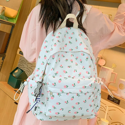 Ladies Floral Trendy Student Bag Female Laptop College Backpack Women Leisure School Bag Fashion Girl Nylon Travel Book Backpack