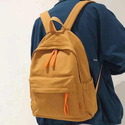 Ladies Green Solid Color College Backpack Trendy Girl Boy Travel School Bag Cool Men Women Leisure Fashion Male Female Book Bags