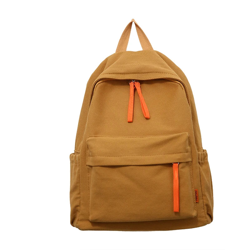 Ladies Green Solid Color College Backpack Trendy Girl Boy Travel School Bag Cool Men Women Leisure Fashion Male Female Book Bags