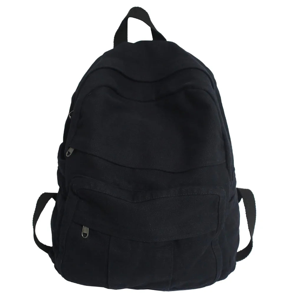 Ladies Harajuku Cute Retro Canvas Bag Female Laptop Student Backpack Fashion Girl Fabric College Backpack Women Travel Teen Bags