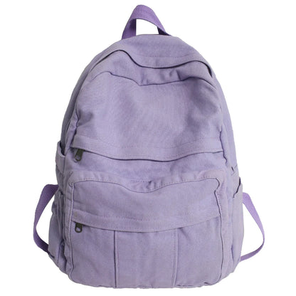 Ladies Harajuku Cute Retro Canvas Bag Female Laptop Student Backpack Fashion Girl Fabric College Backpack Women Travel Teen Bags