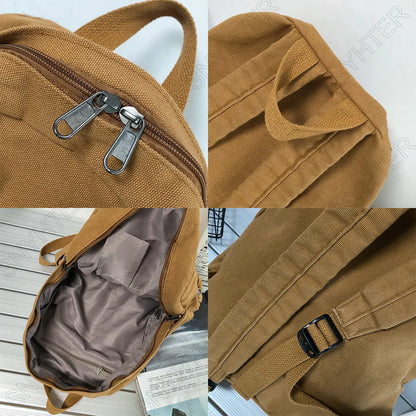 Ladies Harajuku Cute Retro Canvas Bag Female Laptop Student Backpack Fashion Girl Fabric College Backpack Women Travel Teen Bags