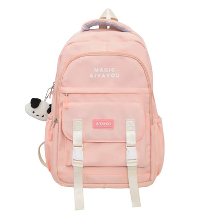 Ladies Kawaii Fashion Nylon Waterproof Laptop Student Book Bag Women College Backpack Girl School Bags Female Travel Cute Trendy