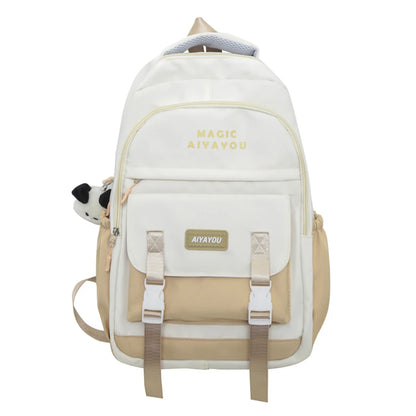 Ladies Kawaii Fashion Nylon Waterproof Laptop Student Book Bag Women College Backpack Girl School Bags Female Travel Cute Trendy