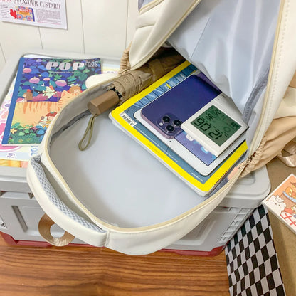 Ladies Kawaii Fashion Nylon Waterproof Laptop Student Book Bag Women College Backpack Girl School Bags Female Travel Cute Trendy
