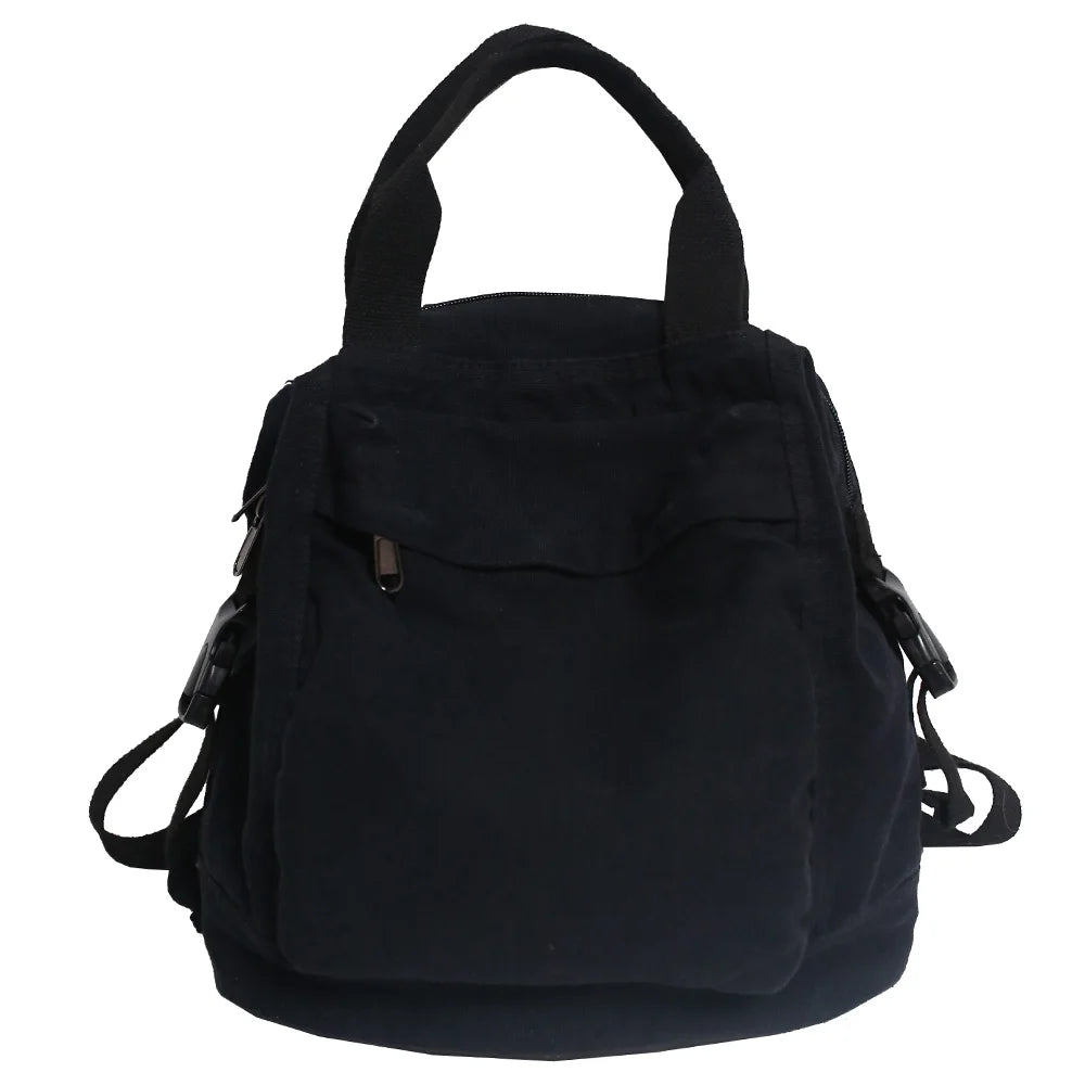 Ladies Laptop Backpack Vintage Canvas Bag Female Kawaii Fashion New Girl Fabric School Bag College Student Women Backpack Travel