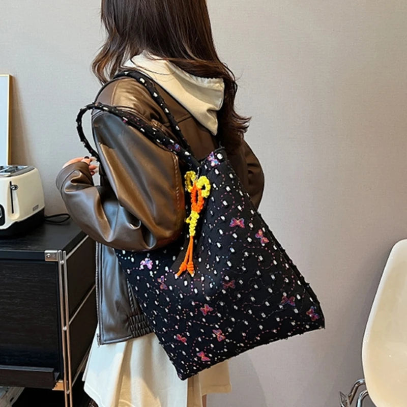 Ladies' Large Tote Bag Shoulder Bags Convenient Handbag for Organizing Items
