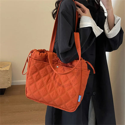 Ladies Leisure Canvas Shoulder Bag Retro High Quality Fashion Handbags Female High Capacity Simplicity Trend Shopping Travel Bag
