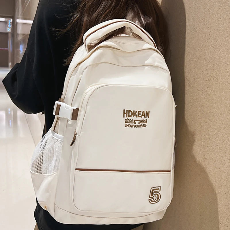 Ladies Leisure College Backpack Trendy Women Nylon Laptop Book Bag Girl Cute Travel School Bag Fashion Female Cool Student