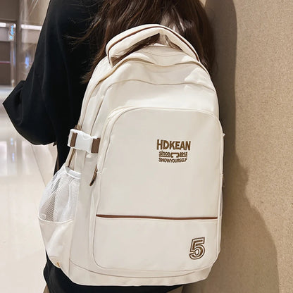 Ladies Leisure College Backpack Trendy Women Nylon Laptop Book Bag Girl Cute Travel School Bag Fashion Female Cool Student