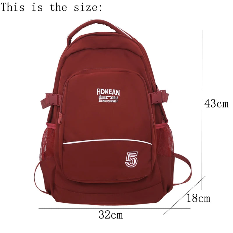 Ladies Leisure College Backpack Trendy Women Nylon Laptop Book Bag Girl Cute Travel School Bag Fashion Female Cool Student