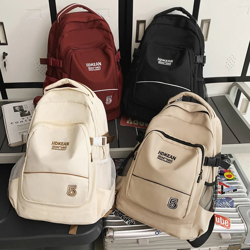 Ladies Leisure College Backpack Trendy Women Nylon Laptop Book Bag Girl Cute Travel School Bag Fashion Female Cool Student