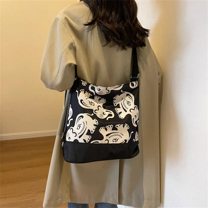 Ladies Leisure Crossbody Bags Women's Fashion Versatile Canvas Shoulder Bags Female Simplicity Large-capacity Commute Handbags