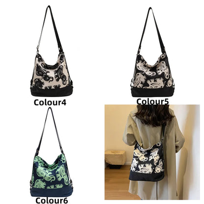 Ladies Leisure Crossbody Bags Women's Fashion Versatile Canvas Shoulder Bags Female Simplicity Large-capacity Commute Handbags