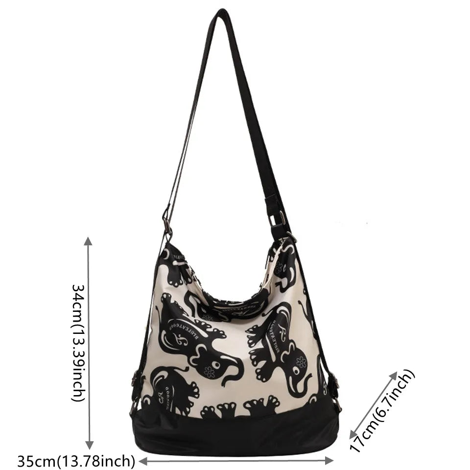 Ladies Leisure Crossbody Bags Women's Fashion Versatile Canvas Shoulder Bags Female Simplicity Large-capacity Commute Handbags