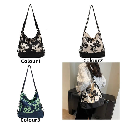 Ladies Leisure Crossbody Bags Women's Fashion Versatile Canvas Shoulder Bags Female Simplicity Large-capacity Commute Handbags