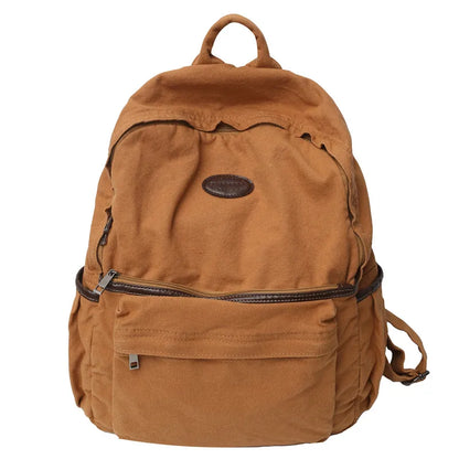 Ladies Male Vintage Green Canvas College Backpack Fashion Female Laptop Girl Travel Boy Leisure Retro Book Men Women School Bags