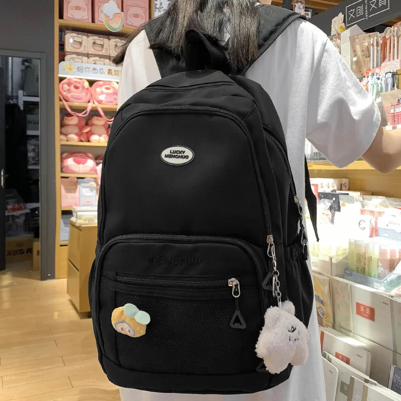 Ladies Mesh Leisure Waterproof Bag Girl Travel Book Backpack Nylon Fashion Female Cute College Backpack Women Laptop School Bags