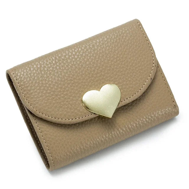 Ladies Multi Slot Short Wallet Card Bag Genuine Leather Ultrathin Coin Purse