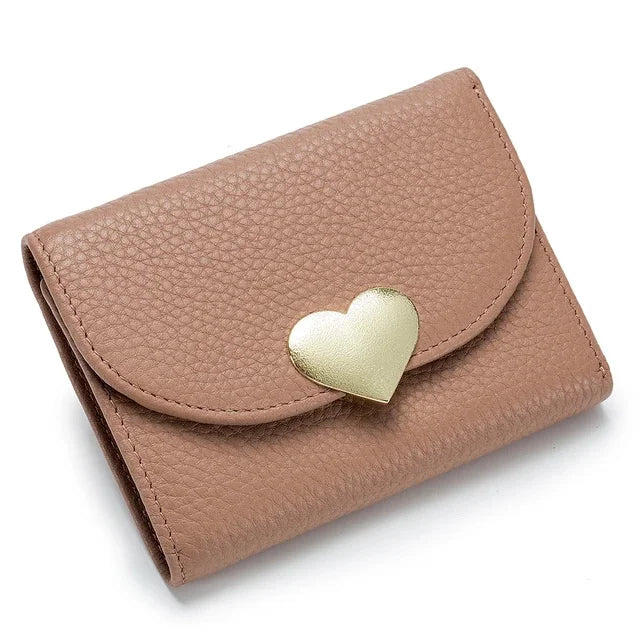 Ladies Multi Slot Short Wallet Card Bag Genuine Leather Ultrathin Coin Purse
