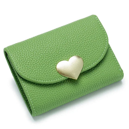 Ladies Multi Slot Short Wallet Card Bag Genuine Leather Ultrathin Coin Purse