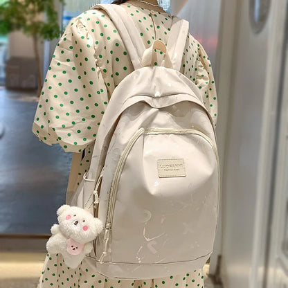 Ladies Nylon High Capacity College Backpack Fashion Female Student Bag Girl Travel Book Laptop Backpack Women Leisure School Bag