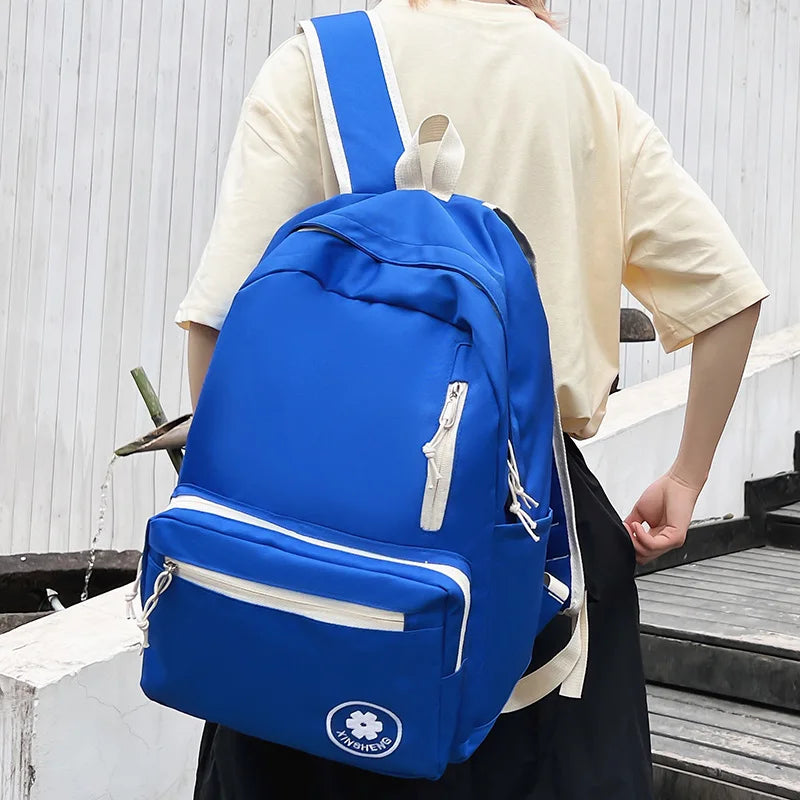 Ladies Pink Book Bag Women Cute Nylon Student Backpack Trendy Cool Female College Laptop Backpack Fashion Kawaii Girl School Bag