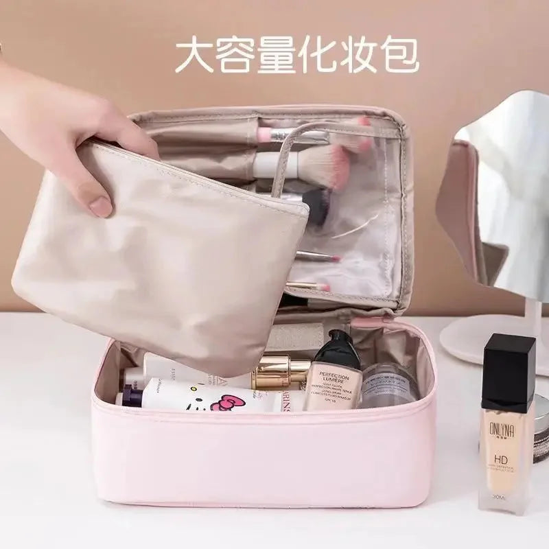 Ladies Portable High Appearance Index Cosmetic Large-capacity Travel Washing Three-dimensional Makeup Storage Bag