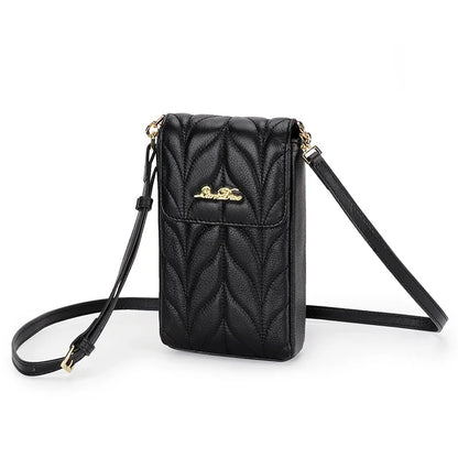 Ladies Small Quilted Genuine Leather Shoulder for Women Cell Phone Purse Sheepskin Crossbody Messenger Bags Sac a Main