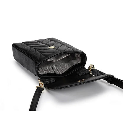 Ladies Small Quilted Genuine Leather Shoulder for Women Cell Phone Purse Sheepskin Crossbody Messenger Bags Sac a Main