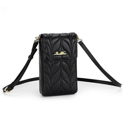 Ladies Small Quilted Genuine Leather Shoulder for Women Cell Phone Purse Sheepskin Crossbody Messenger Bags Sac a Main