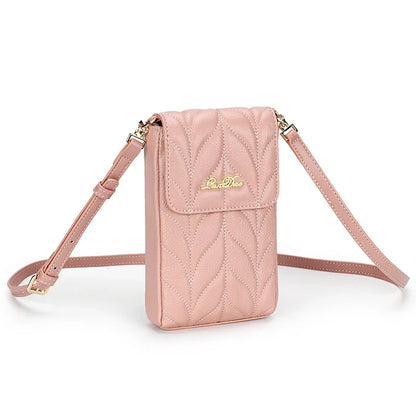 Ladies Small Quilted Genuine Leather Shoulder for Women Cell Phone Purse Sheepskin Crossbody Messenger Bags Sac a Main