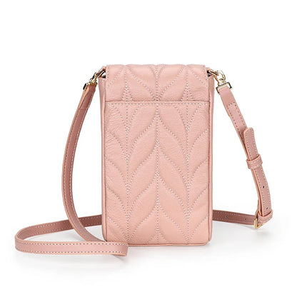 Ladies Small Quilted Genuine Leather Shoulder for Women Cell Phone Purse Sheepskin Crossbody Messenger Bags Sac a Main