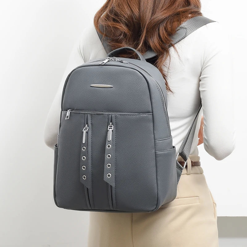 Ladies Travel Bags Fashion Backpacks Female High Quality Leather Bagpack For Women Rucksacks Large Capacity School Bag Mochilas