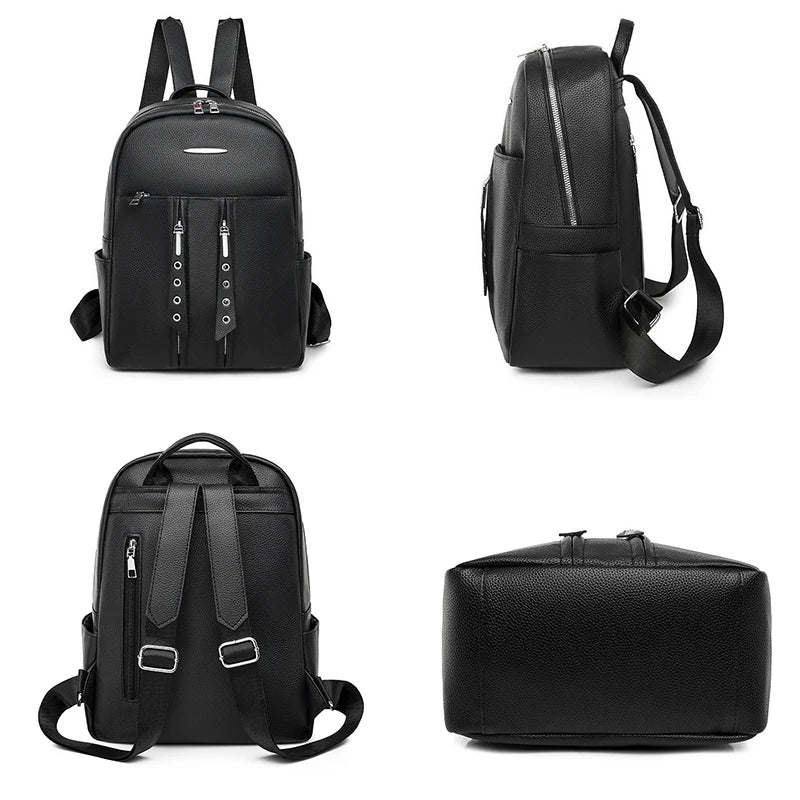 Ladies Travel Bags Fashion Backpacks Female High Quality Leather Bagpack For Women Rucksacks Large Capacity School Bag Mochilas