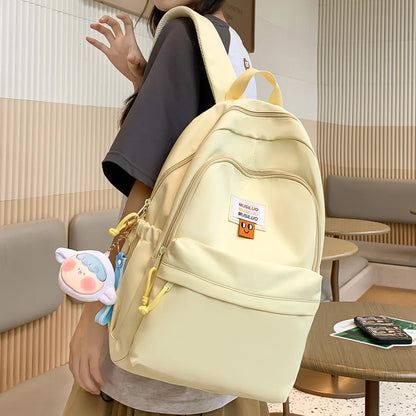 Ladies Trendy Waterproof College Backpack Girl Travel Nylon Book Bag Fashion Women Kawaii Laptop Student Female School Bags Cute